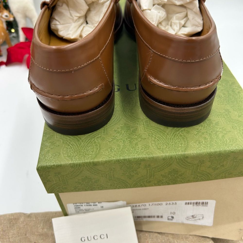 Gucci Brown Leather Loafers - Picture 6 of 9